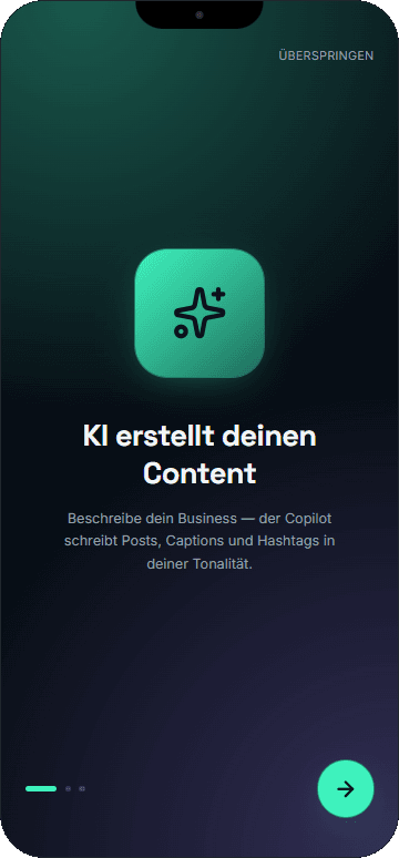 Klicklocal Onboarding – KI erstellt deinen Content